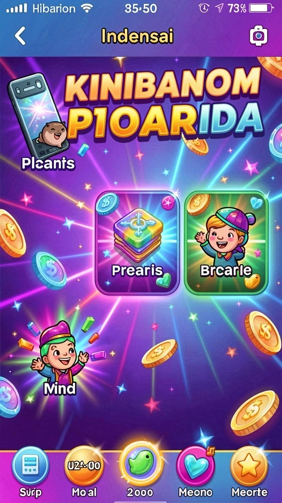 Tampilan awal yang menarik dari aplikasi 738SLOT.