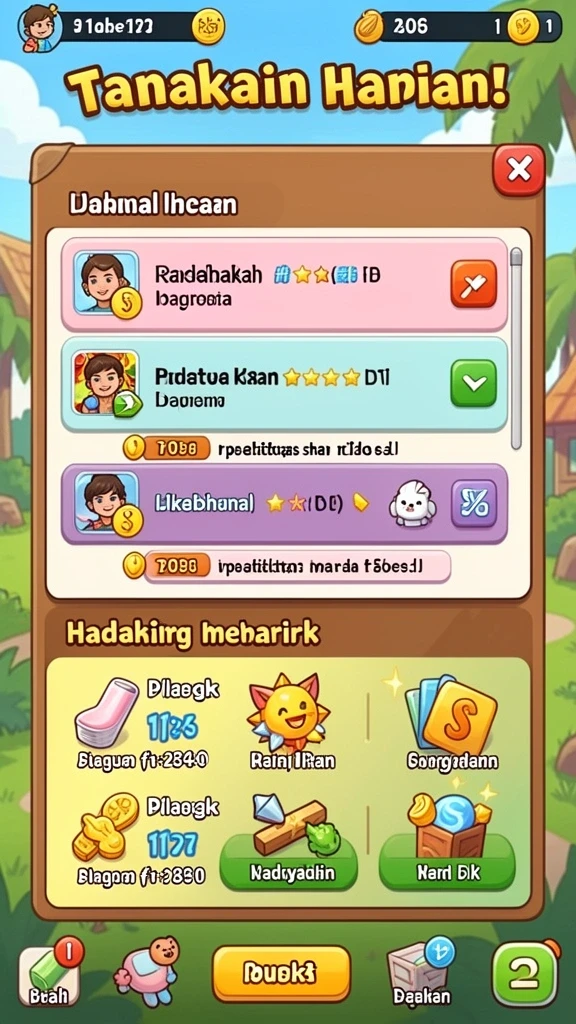 Screenshots menampilkan aksi seru saat bermain.