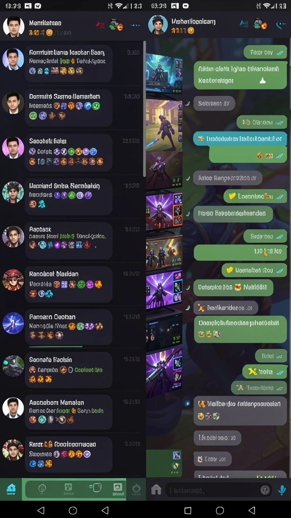 Screenshot menunjukkan tampilan menu utama yang menarik.