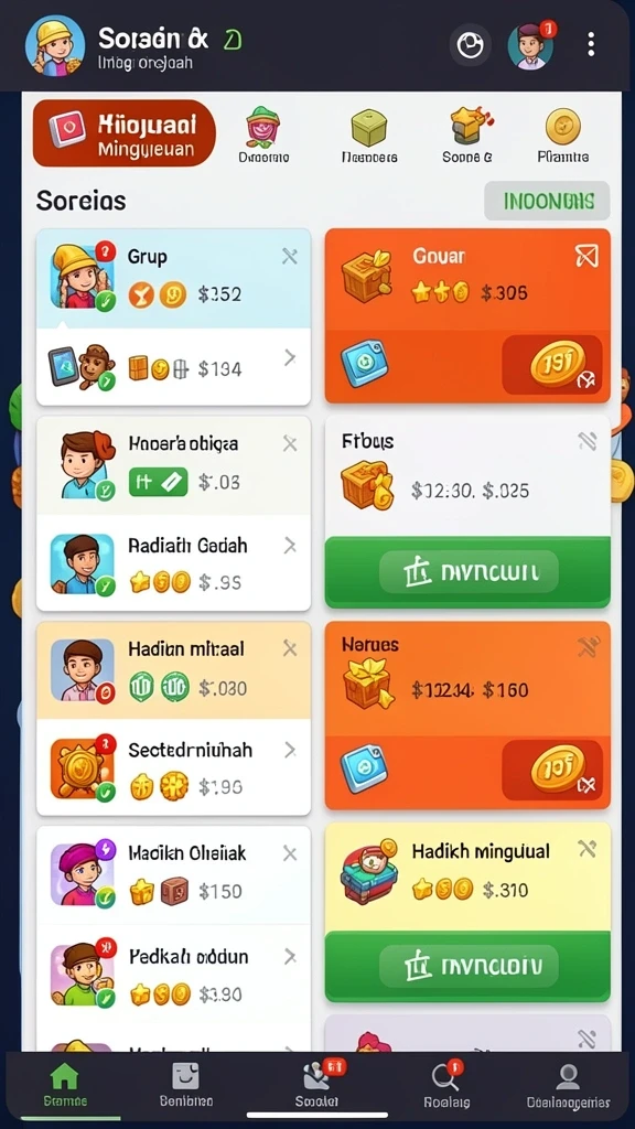 Tampilan awal permainan yang menarik.