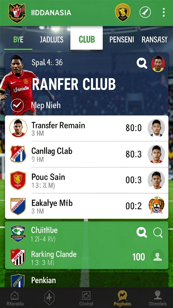 Skrinsut pertandingan dengan grafik realistis.