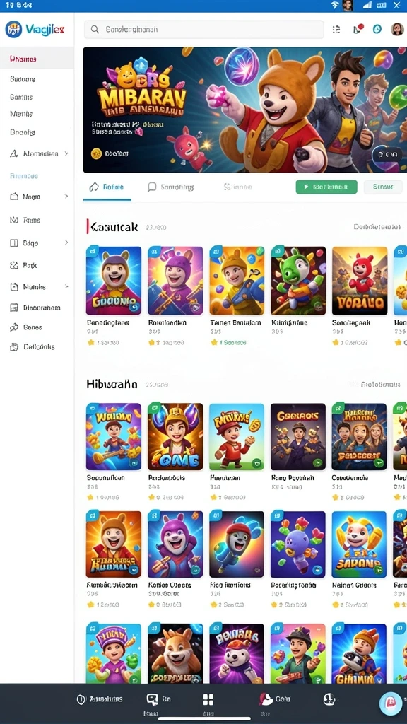 Screenshot fitur sosial dengan teman dalam permainan.