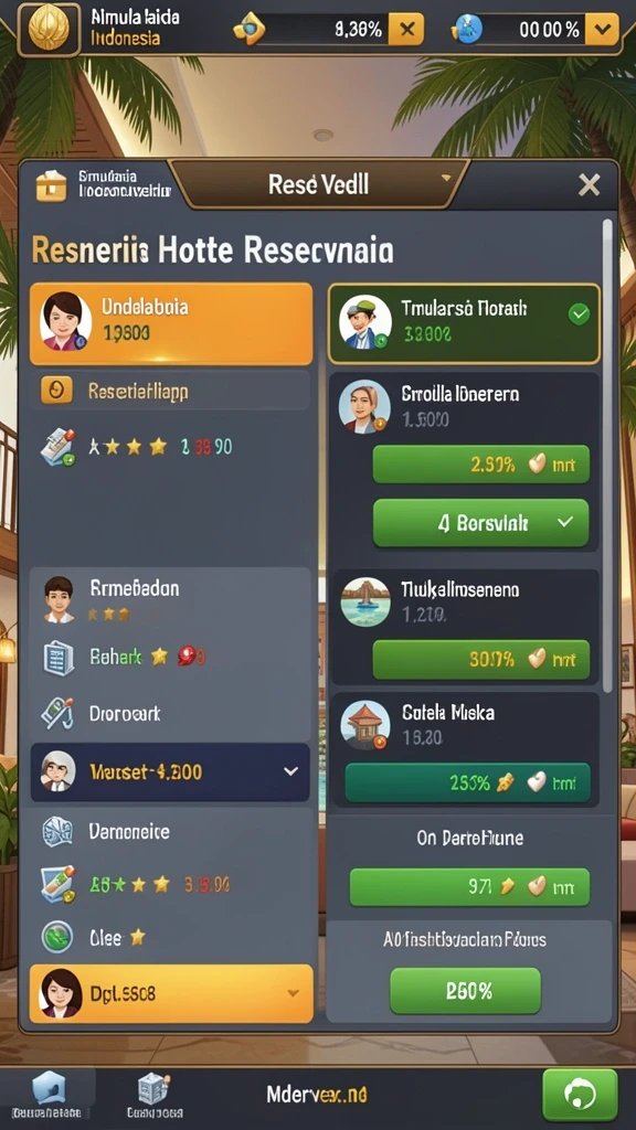 Tampilan leaderboard yang menunjukkan peringkat pemain.