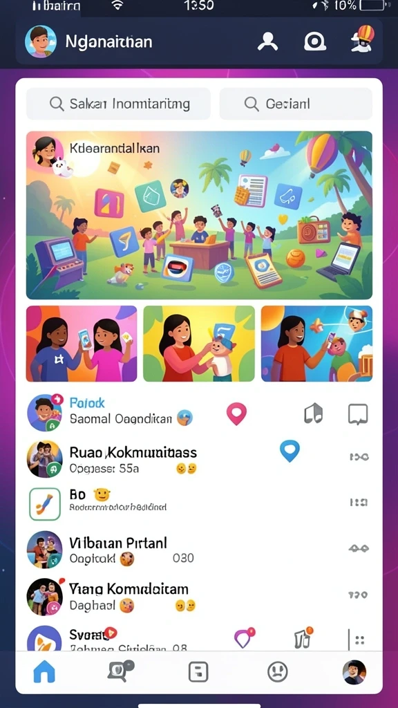 Tangkapan layar menunjukkan level permainan yang penuh warna.