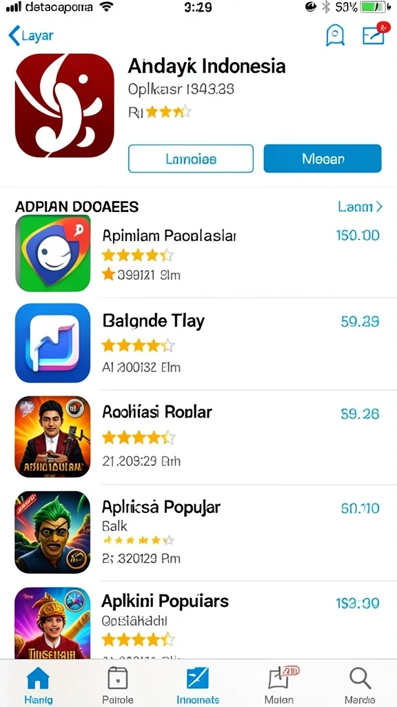 Leaderboard yang menunjukkan peringkat pemain.