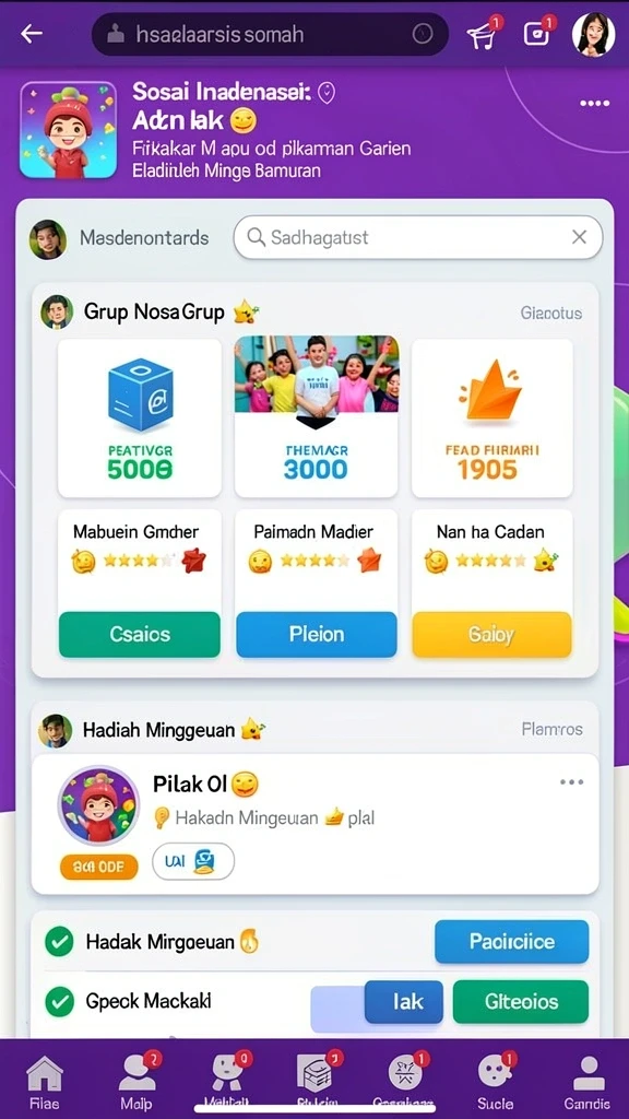 Tampilan antarmuka utama permainan yang menarik.