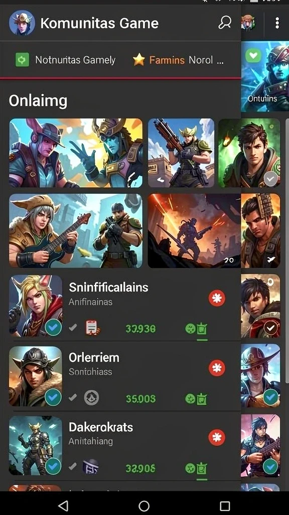 Screenshot menampilkan fitur interaktif dalam game.