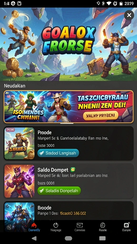 Screenshot menampilkan karakter utama dalam pertempuran epik.