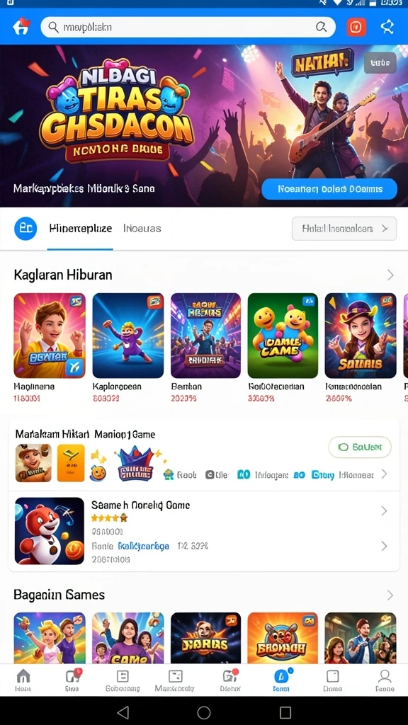 Tampilan menu utama yang menarik dan mudah dinavigasi.