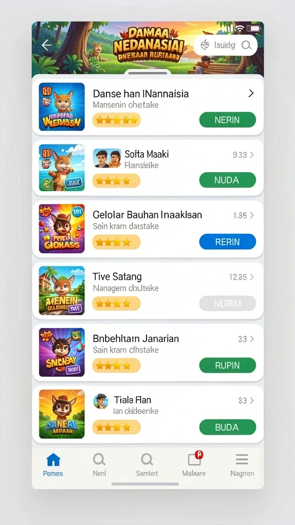 Karakter unik dengan desain menarik.
