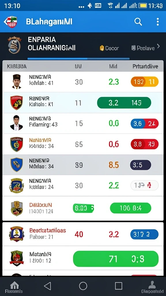 Berbagai pilihan olahraga untuk dipertaruhkan.