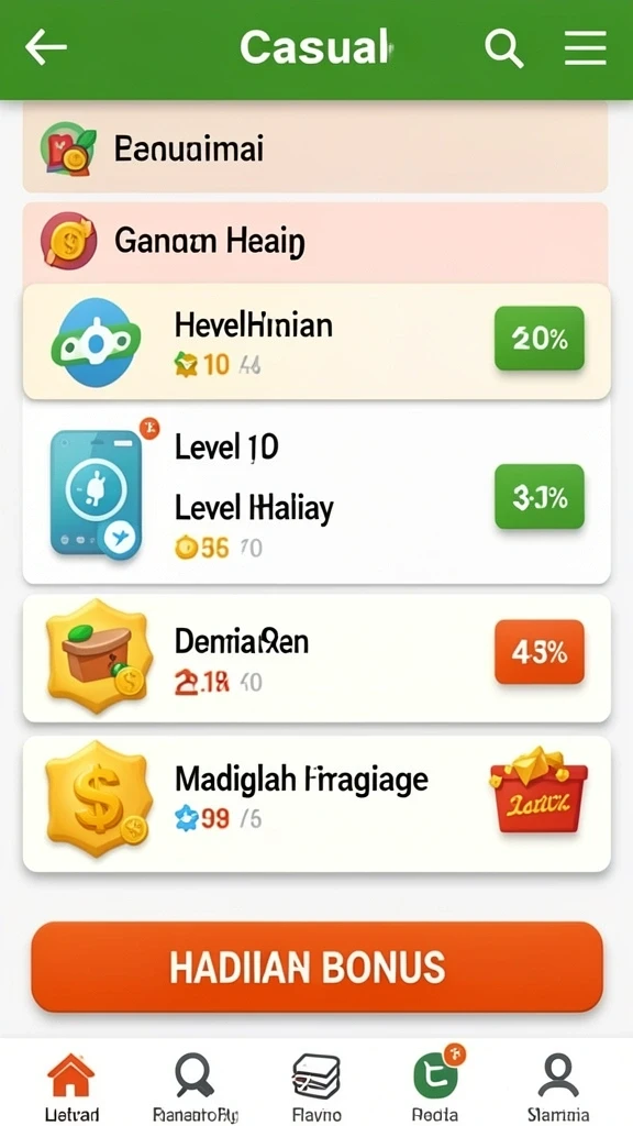 Screenshot dari level seru yang penuh tantangan.