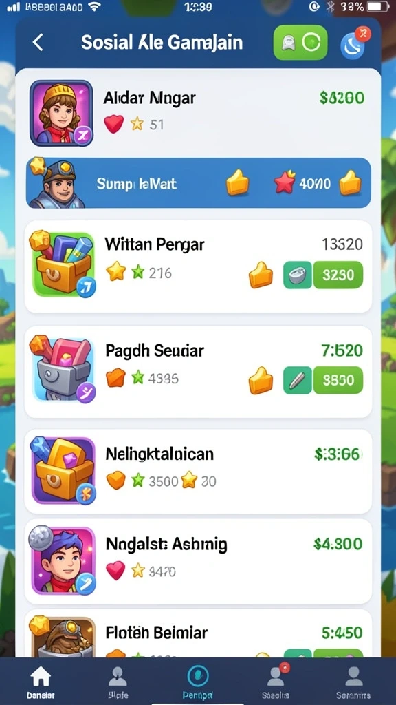 Level permainan yang penuh tantangan dan keseruan.